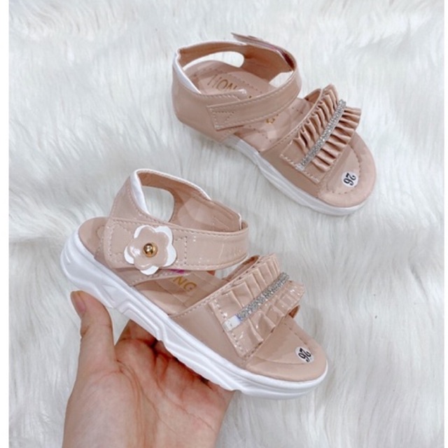 Dép quai hậu bé gái quai xếp ly size 26-35