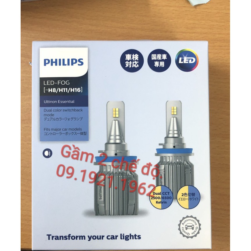 Bóng đèn gầm/sương mù Led Philips 2 chế độ Ultinon Essential Dual CCT