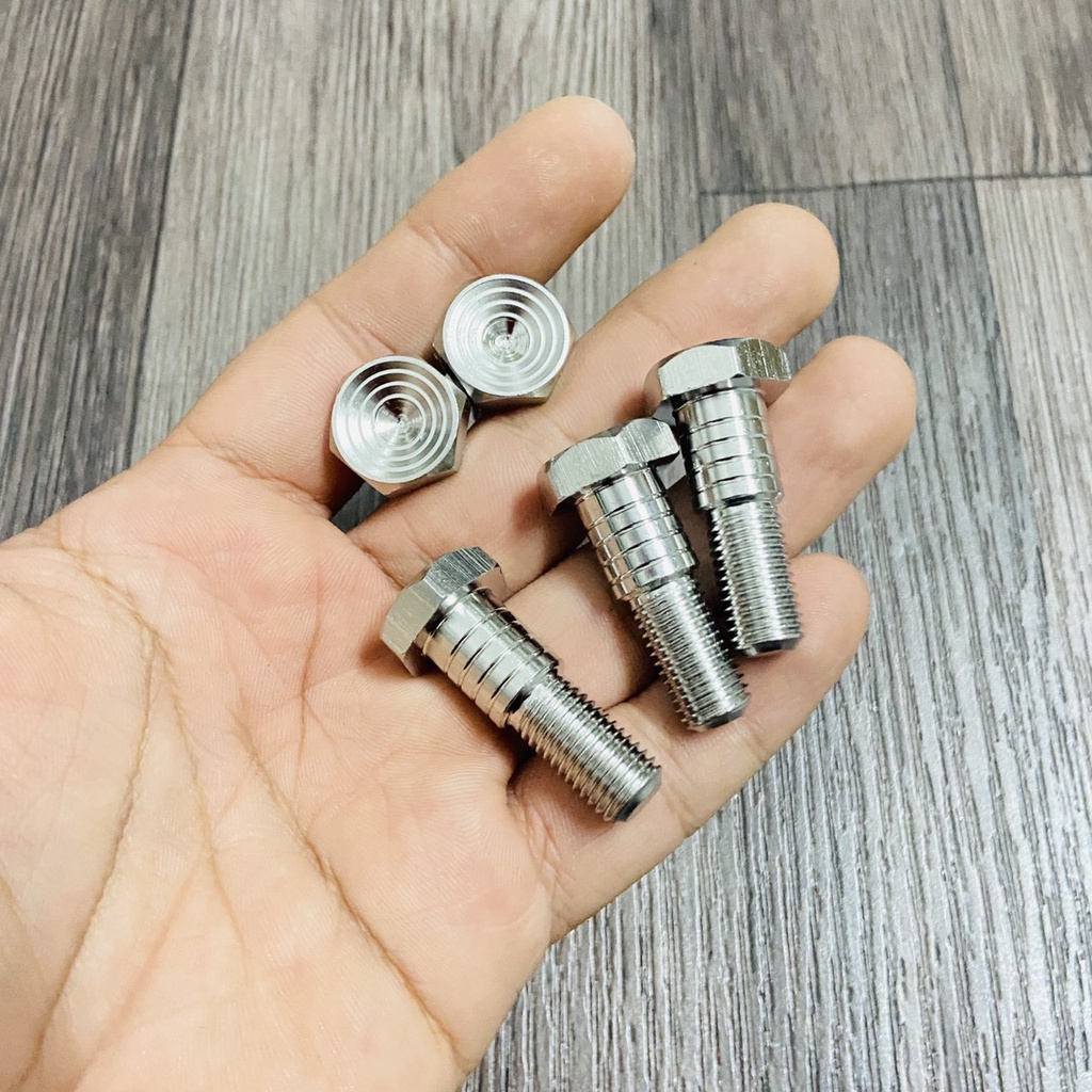 BỘ 3 LÒ XO CHÂN CHỐNG, ỐC CHÂN CHỐNG CHO EXCITER 135, 150 FULL INOX CAO CẤP