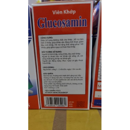Viên  khớp Glucosamine Extract 2000mg hộp 60 viên