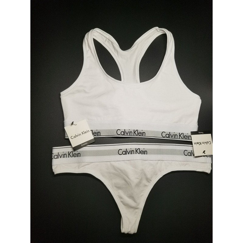 Set 2 Món Áo Ngực COTTON Hiện Đại free-Calvin Klein + Quần Lót