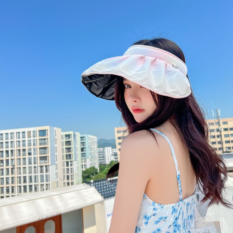 Nón Hở Đầu Màu Chuyển Với Lớp Vinyl Chống Tia UV 2 Kiểu Đội