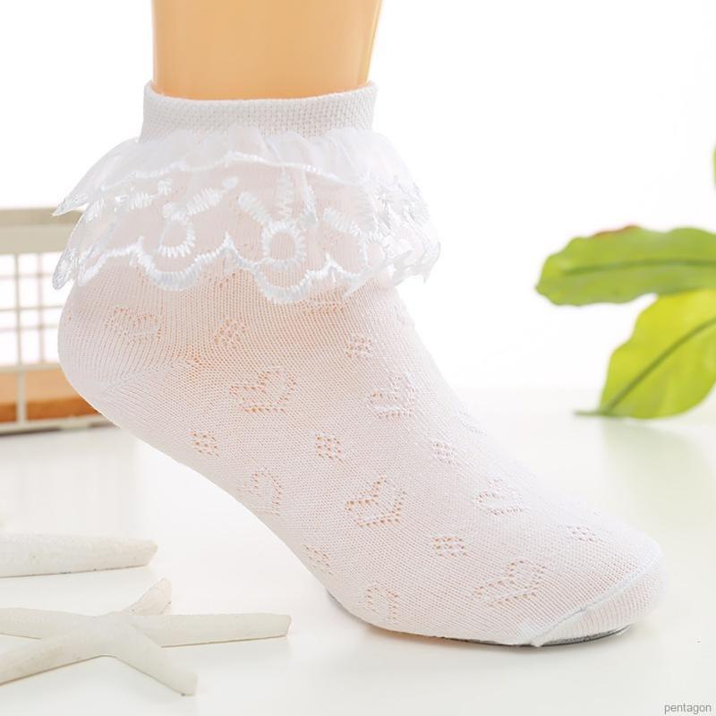 Vớ Lưới Ren Mỏng Thoáng Khí Màu Sắc Trơn Cho Bé Gái Từ 2-15 Tuổi