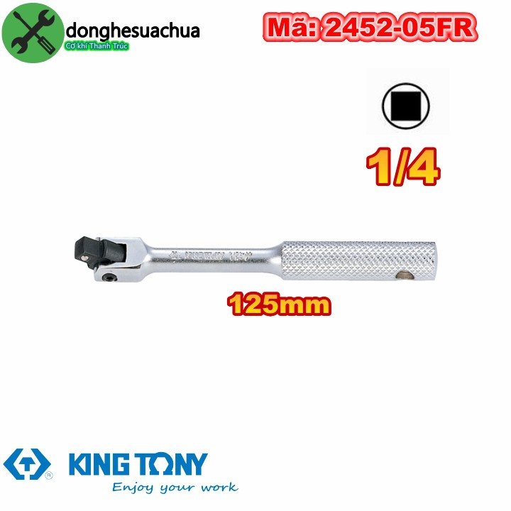 Cần siết lắc léo 1/4 inch Kingtony 2452-05FR dài 125mm