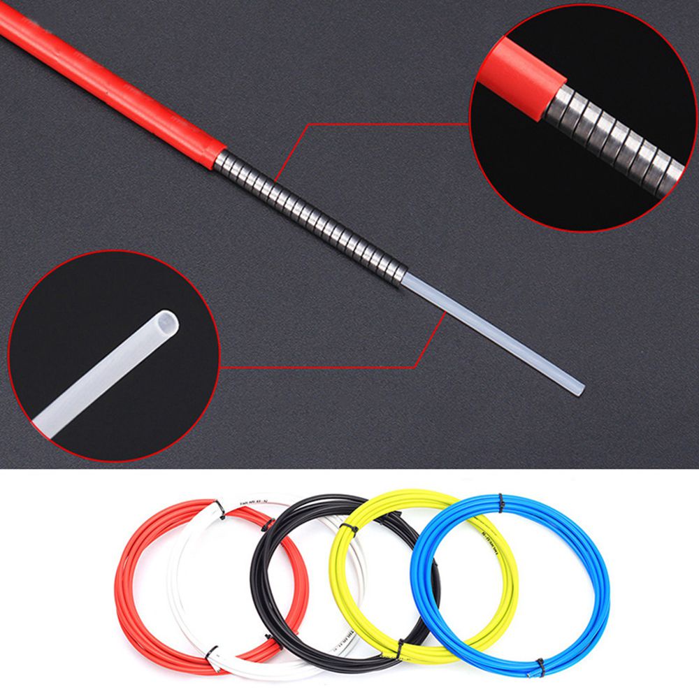 Dây cáp phanh xe đạp 6 màu chất lượng cao 4mm/ 5mm 1/ 2/ 3m
