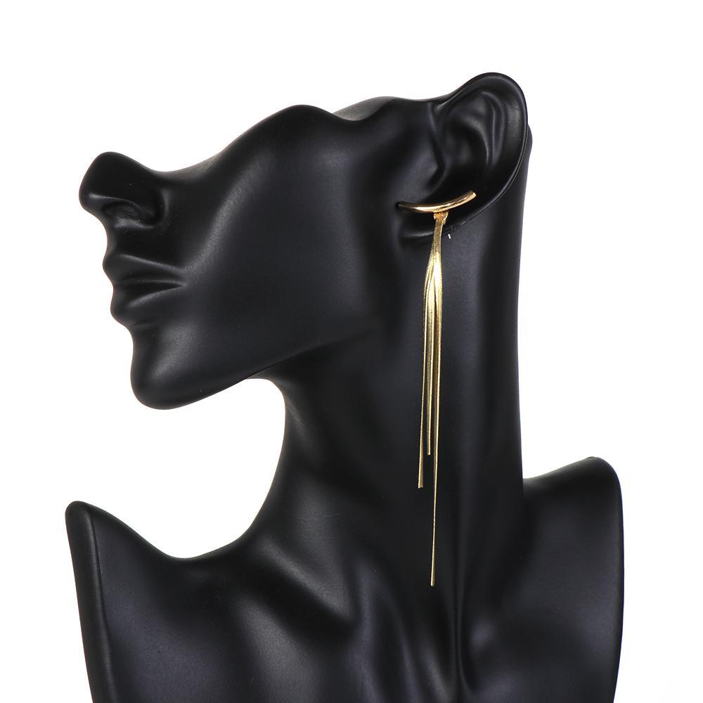 Đôi Bông Tai Dáng Dài Họa Tiết Hình Học Thời Trang Cho Nữ