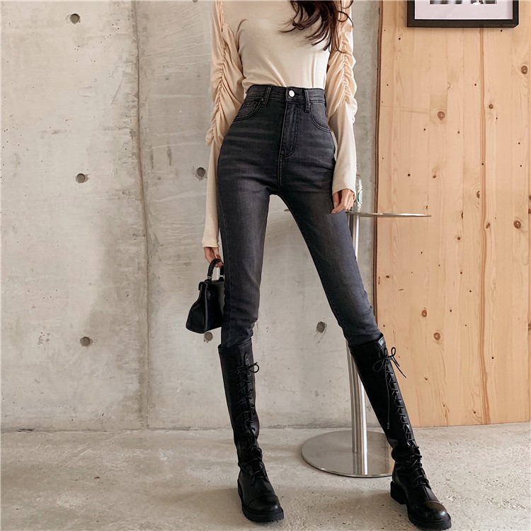 QUẦN JEANS DÁNG ÔM HOC SINH CÔNG SỞ ULZZANG - EMILYSHOP