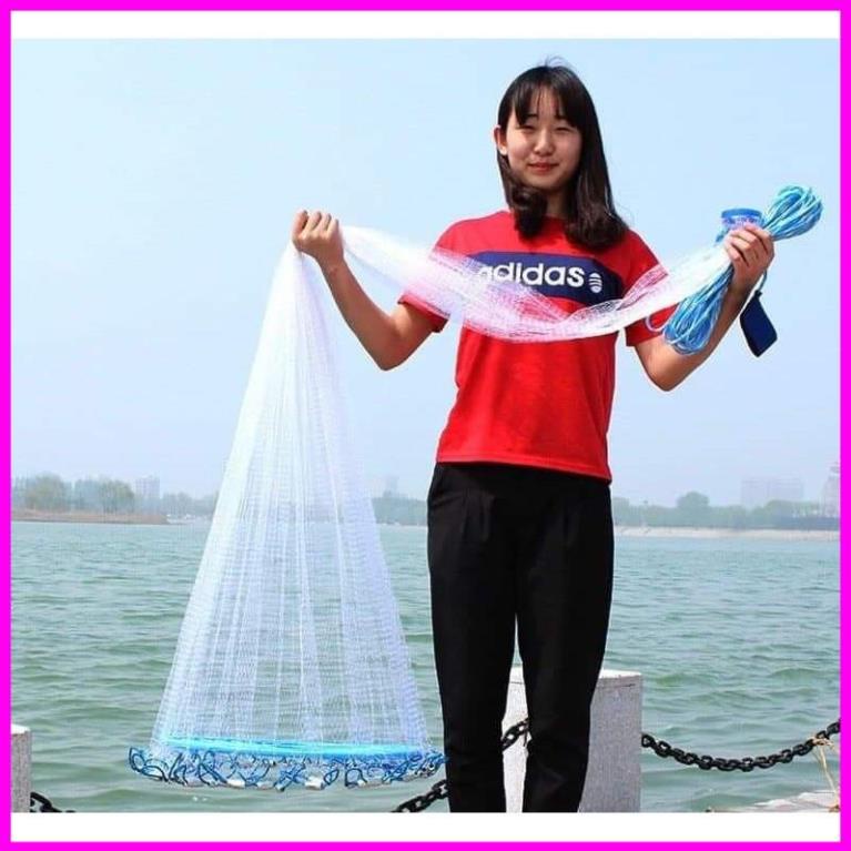 [Thương Hiệu] Chài Dù Đánh Cá Chài Rút Đĩa Bay UFO Sợi Dù Thái Lan Cao Cấp Đủ Size 2,4m 3m 3,6m