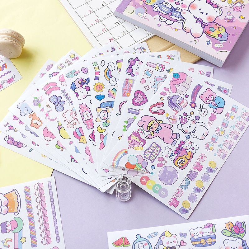 Flowertree Bộ 50 Sticker Dán Trang Trí Sổ Tay