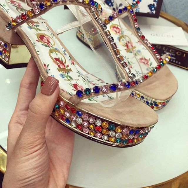 Sandal đính đá hà hồ fullbox