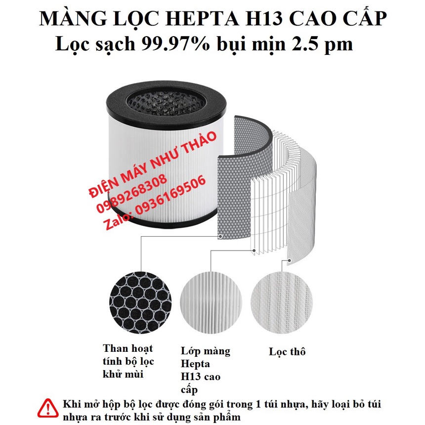 Máy lọc không khí Inoq IA-I9A2 của Hàn Quốc- Hàng chính hãng - Bộ lọc cao cấp lọc 99.97% bụi mịn 2.5Pm