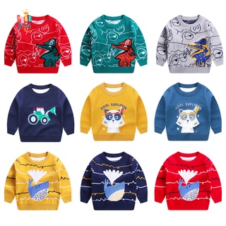 Áo len cho bé trai 10-29kg Quảng Châu | Áo len họa tiết ngộ nghĩnh trẻ em siêu ấm MiniBoss
