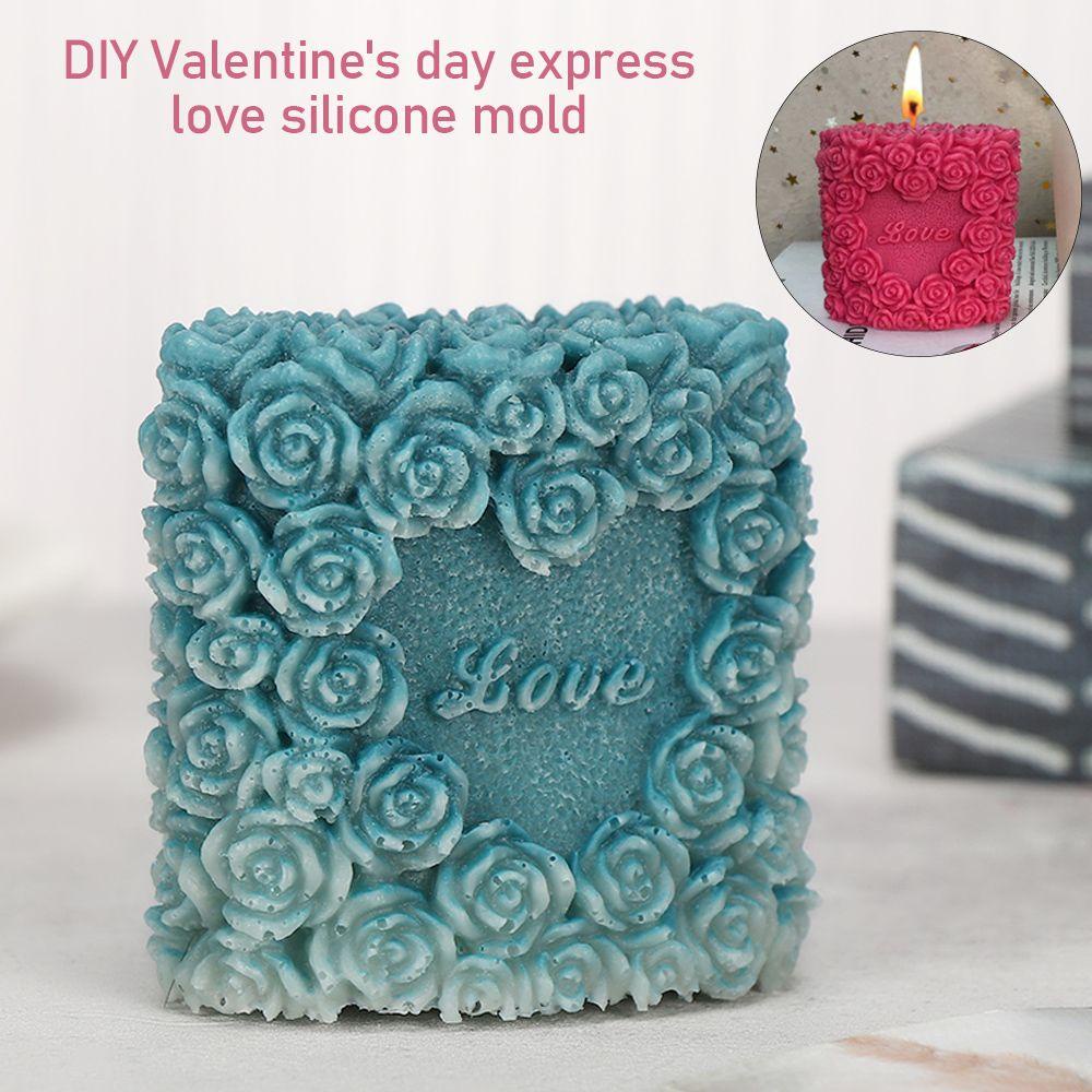 .Khuôn Silicone Làm Nến Thủ Công DIY Hình Trái Tim