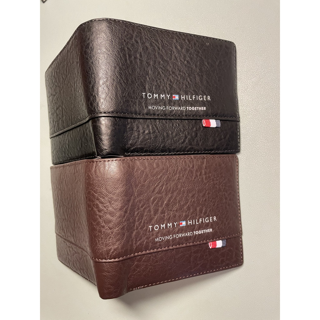 Ví Da Nam Tommy Cao Cấp,Bóp da Tommy, Da Bò Thật Mềm Mịn, Không Nhăn, Chống Bám Bụi - Full box cao cấp