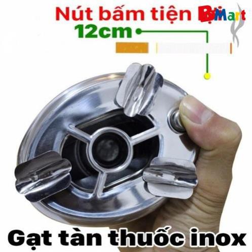 [FreeShip] [Hỏa tốc 1H] Gạt tàn thuốc lá inox nút bấm loại 1 cao cấp GT01  - BM