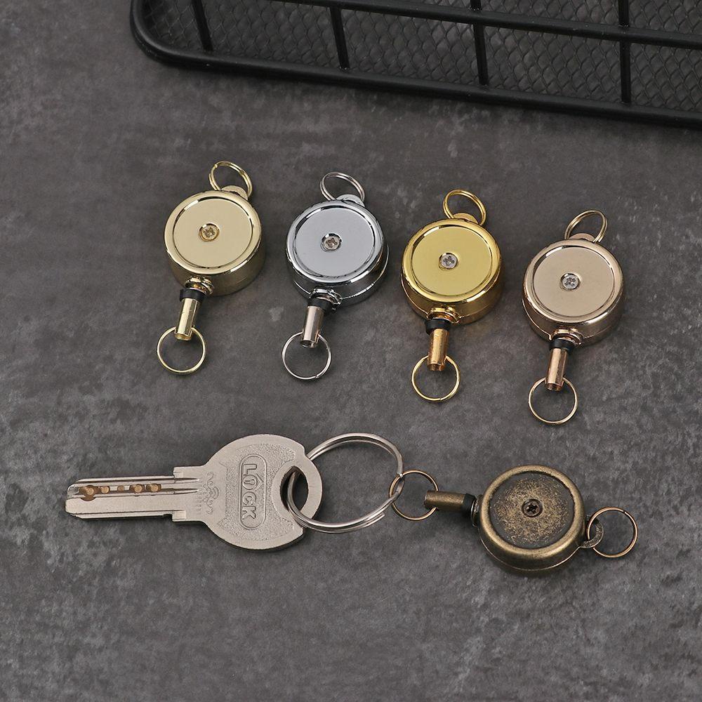 LANFY Móc Chìa Khóa Có Thể Thu Gọn Chống Thất Lạc Để Đựng Thẻ ID Tiện Dụng Giá Đỡ