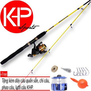 Bộ Cần Câu Lure 1M5 Dành Cho Người Mới Tập Câu (Màu Vàng)