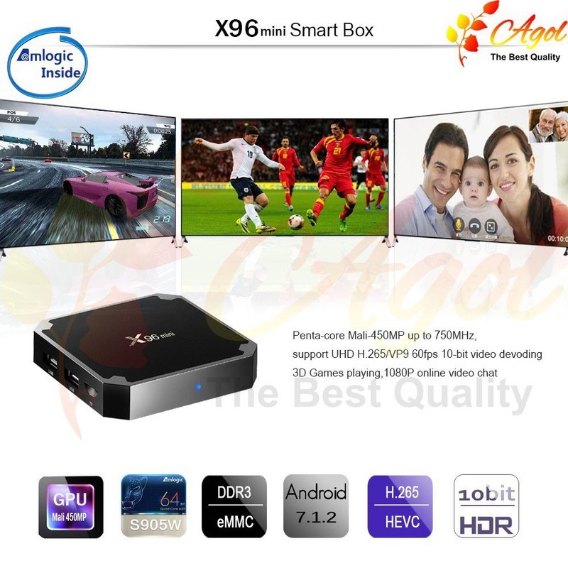 android tivi box x96 mini 5G có điều khiển giọng nói tiếng việt Ram 2G Rom 16G cài sẵn các ứng dụng giải trí