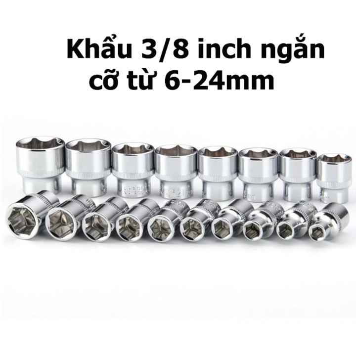 đầu tuýp lục giác 10mm loại ngắn từ 6-24mm