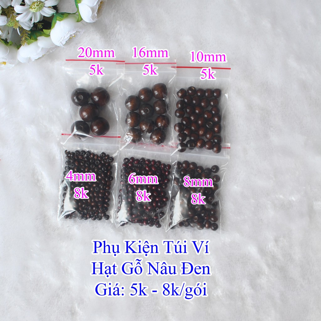 Hạt gỗ nâu đen