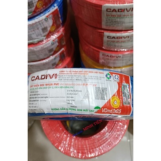 10m, 20m, 30m, 40m, 50m Dây điện đôi Cadivi, dây cáp điện đôi Cadivi 2x16 (2x0.5mm2) lõi đồng bọc nhựa PVC
