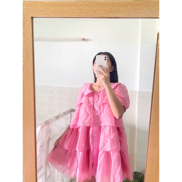 Đầm hồng baby doll