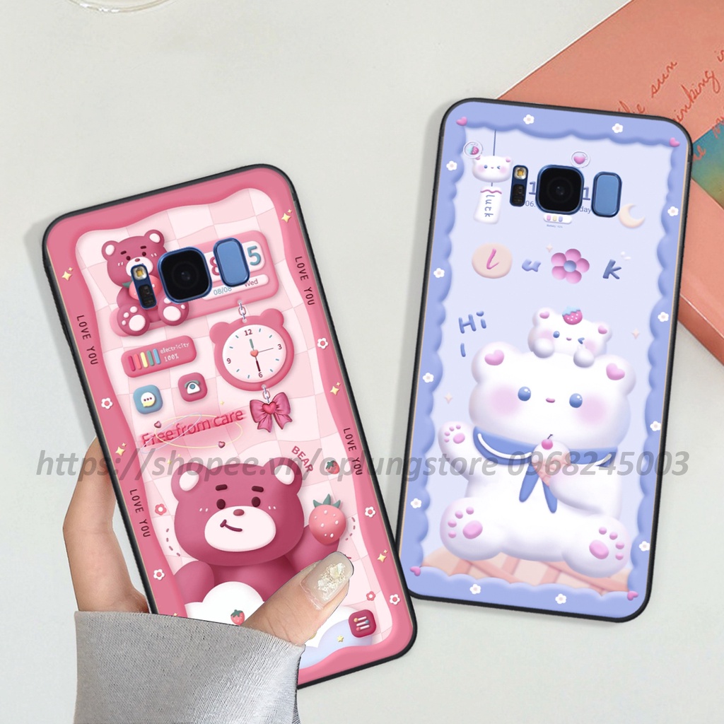 Ốp lưng samsung S8/ S8 Plus/ S8+ in hình 3D gấu,thỏ cute dễ thương