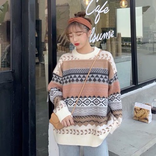 (CÓ SẴN) Áo len thổ cẩm ulzzang