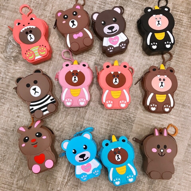 Móc khoá silicon hình gấu xinh