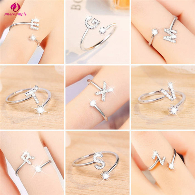 Nhẫn Hợp Kim Hình 26 Chữ Cái Xinh Xắn