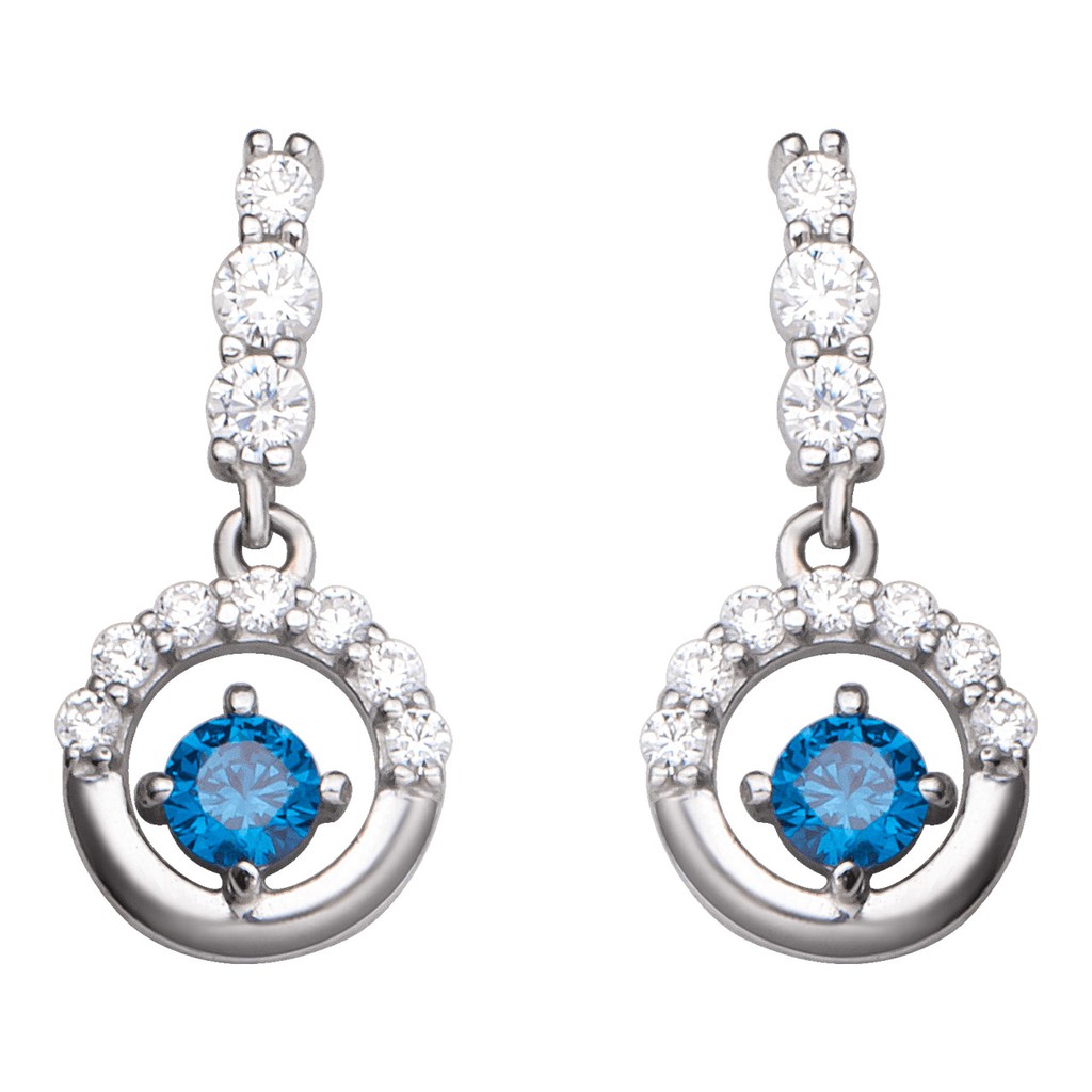 Bông tai Bạc đính đá Sythentic PNJSilver ZTXMK000004