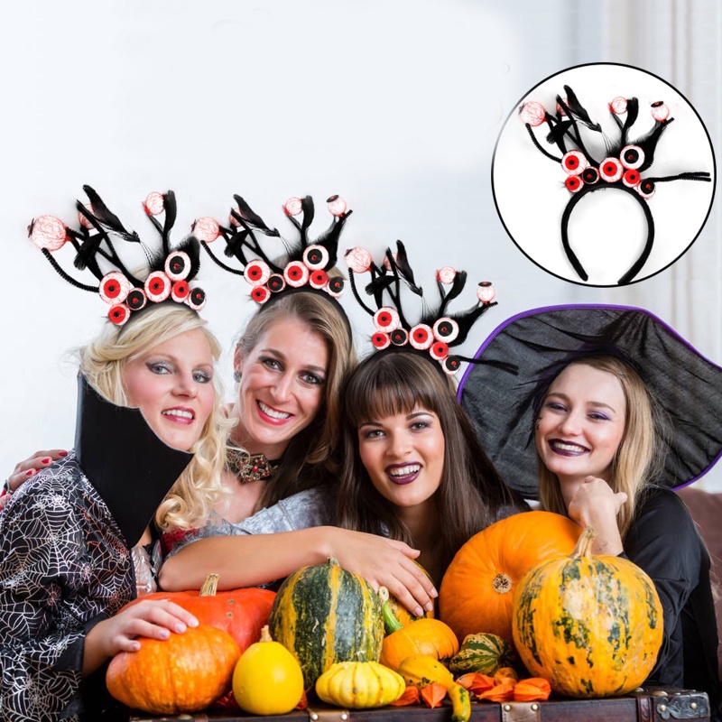 Băng Đô Cài Tóc Hình Đôi Mắt Máu Meth Dễ Phối Đồ Trang Trí Lễ Hội