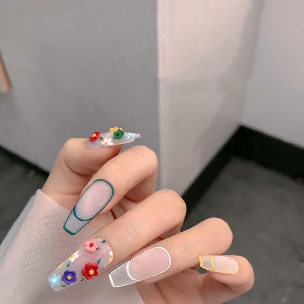 Phụ Kiện Hoa Trang Trí Móng Tay Nghệ Thuật Nhiều Màu Sắc Thanh Lịch