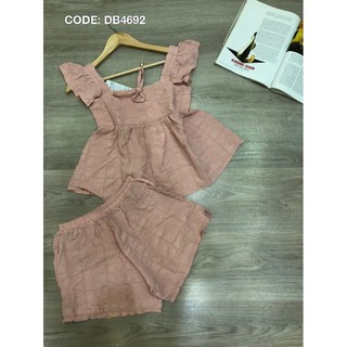 Đồ bộ nữ quần đùi cổ vuông