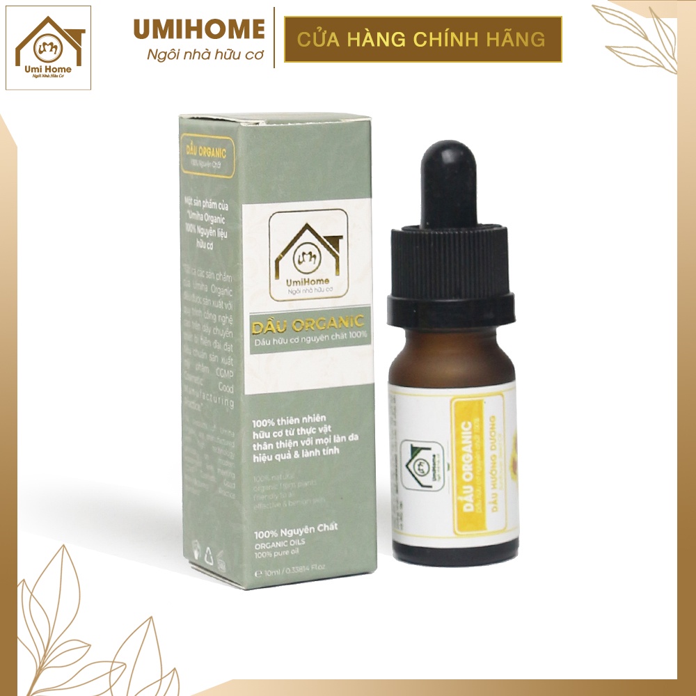 Dầu Hướng Dương giảm bã nhờn, giúp liền sẹo trẻ hoá da hữu cơ UMIHOME nguyên chất | Sunflower oil 100% Organic 10ML