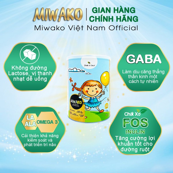 Sữa thực vật hữu cơ Miwako - Vị gạo - 400g - Malaysia