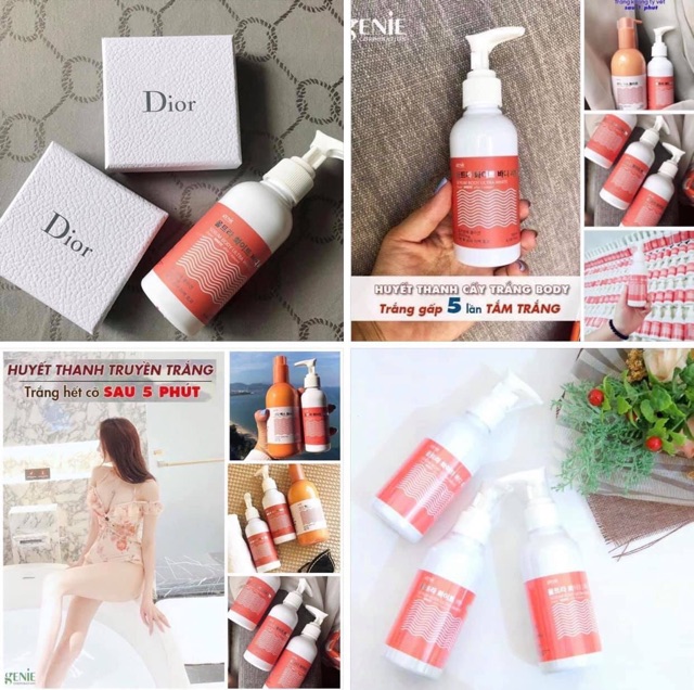 Huyết thanh cấy trắng da body Max White Genie 180ml | BigBuy360 - bigbuy360.vn