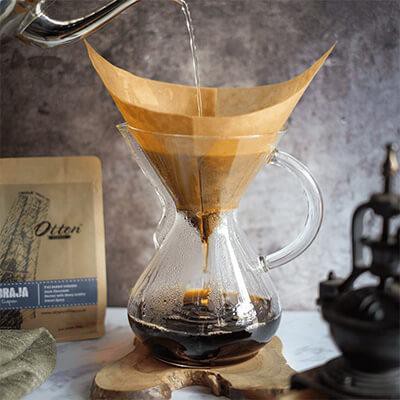 BÌNH PHA CÀ PHÊ BẰNG THỦY TINH CHEMEX USA 6 CUP CM-6GH HANDLE GLASS