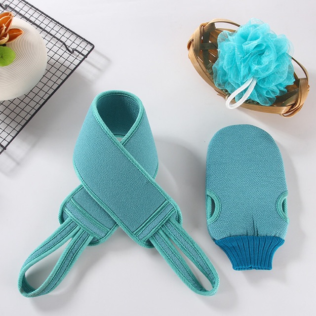 Bộ dụng cụ tắm chà lưng, găng tay tắm - siêu sạch - siêu nhanh