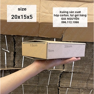 20 hộp carton size vừa 20x15x5 dùng đựng mỹ phẩm, trang sức, đồ nhỏ gon