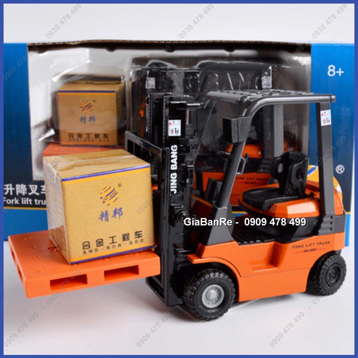 Mô Hình Kim Loại Xe Nâng Hạng Nặng Forklift Tỉ Lệ 1:32 - JB - 9950