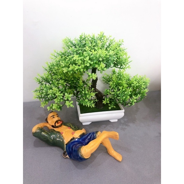 Tượng há miệng chờ sung Bát Tràng bày trang trí gốc cây, tiểu cảnh