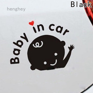 Decal dán xe hơi họa tiết chữ "Baby in car" bằng chất liệu Vinyl 