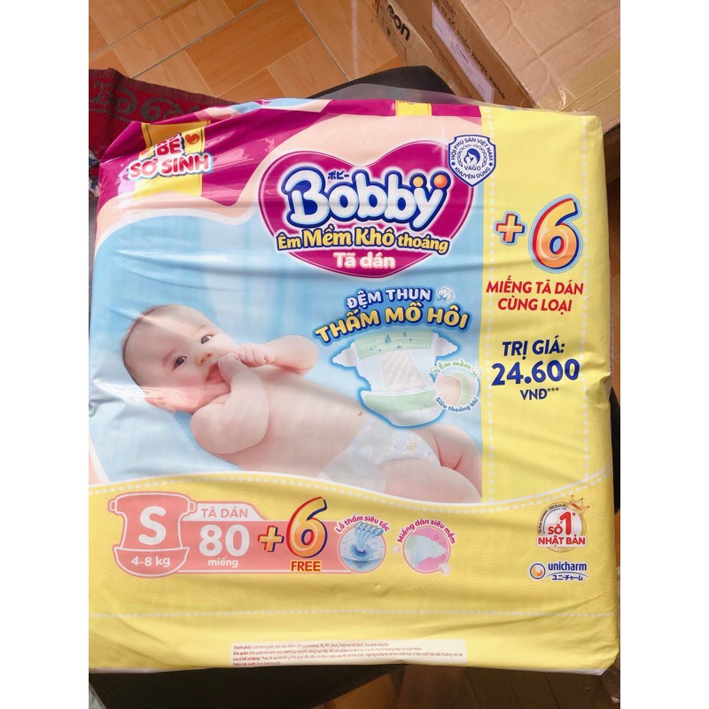 Tả dán Bobby S 80 miếng (tặng 6 miếng cùng loại)