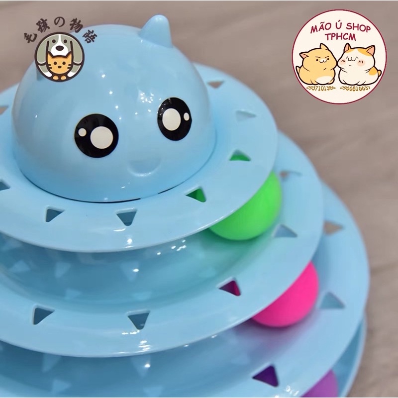 THÁP BANH 3 TẦNG - ĐỒ CHƠI CHO CHÓ MÈO