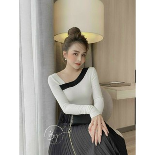 Áo thun kiểu lệch vai