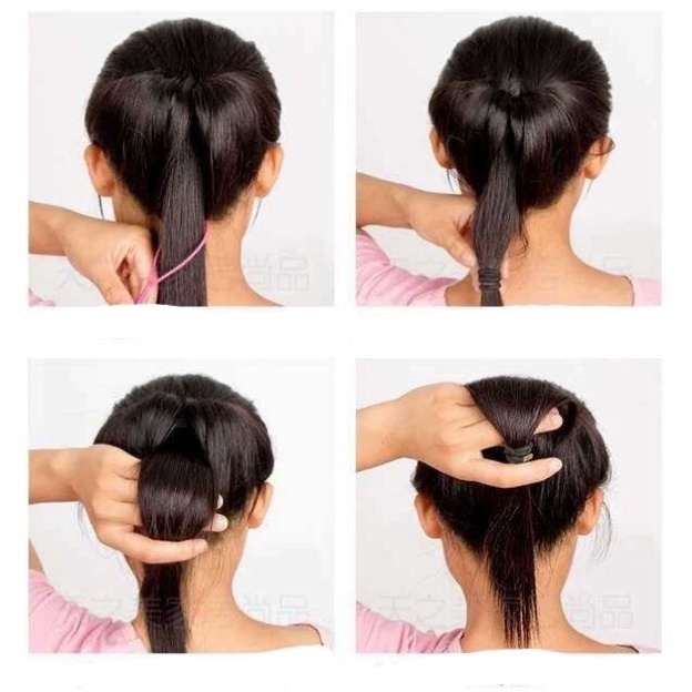 Bộ 4 dụng cụ búi tóc đa năng MÀU PASTEL giá rẻ cho nữ B08