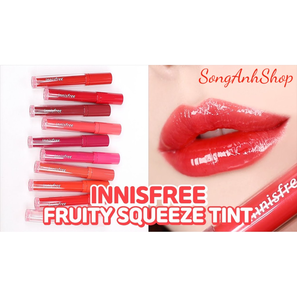 Son Tint Bóng Innisfree Fruity Squeeze Tint