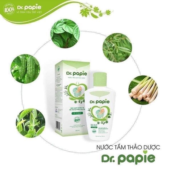Sữa tắm thảo dược Dr Papie cho bé 230ml