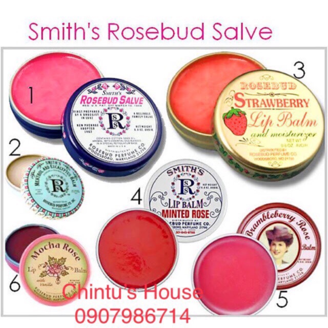 Son dưỡng Smith's Rosebud Salve